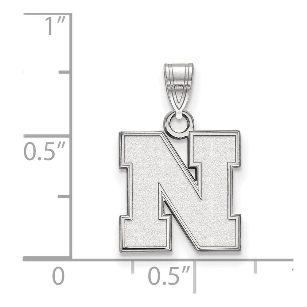 10k White Gold Nebraska Small (1/2 Inch) Pendant - Elegant Jewelry for Women, Perfect for Gifts, Anniversaries & Special Occasions