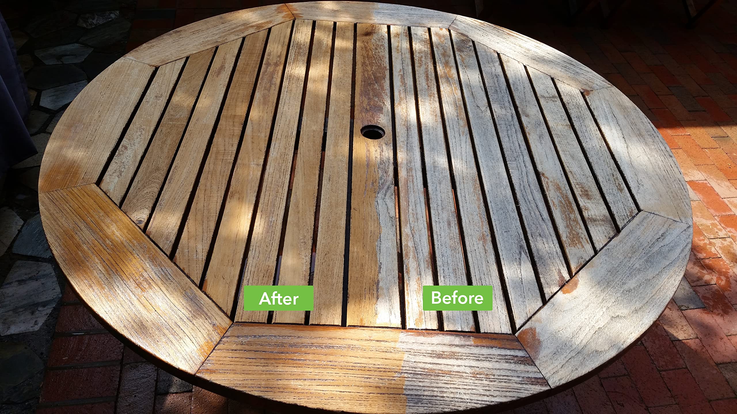 Premium Wood and Teak Cleaner - Restores & Protects Outdoor Furniture, Decks & Boats - All-Natural Formula for Shine & Longevity