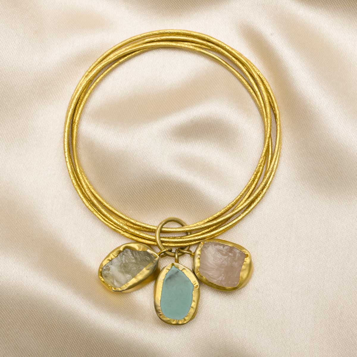 Rose Quartz Fluorite Turquoise Gold Bracelet for Women - Elegant Healing Crystal Jewelry for Meditation, Yoga & Spiritual Wellness