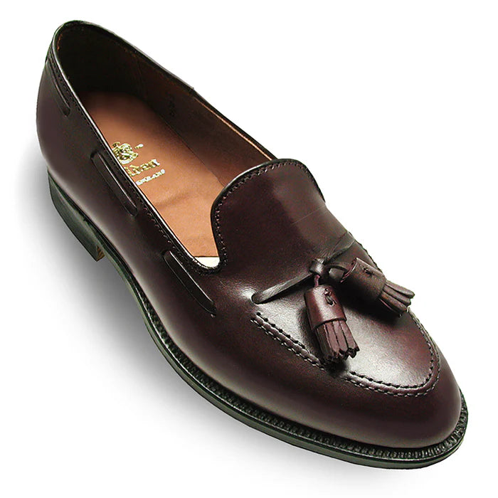 ALDEN Burgundy Tassel Dress Loafers for Men - Classic Oxford Style Leather Shoes for Business, Office & Formal Occasions