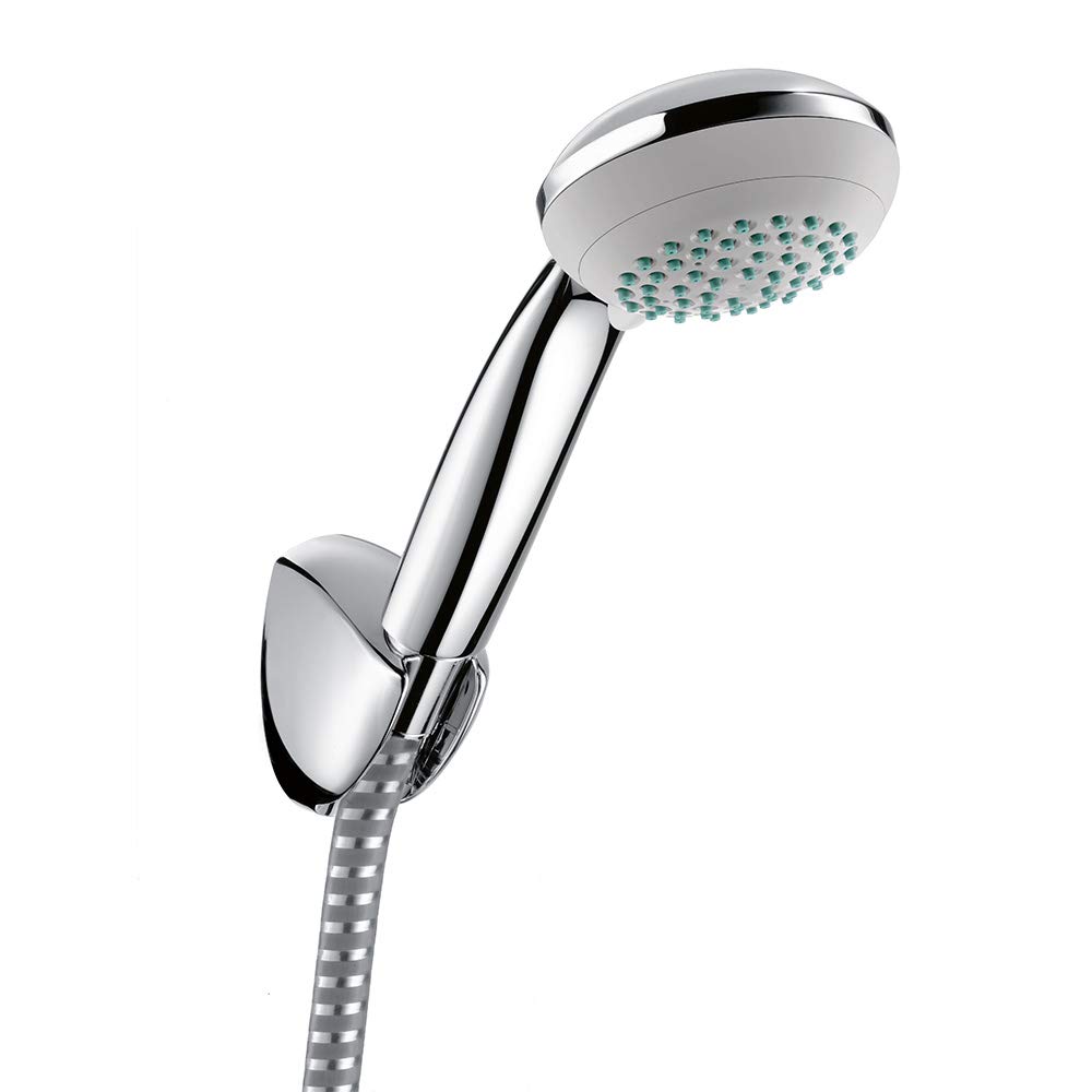 Hansgrohe Crometta 85 Shower Holder Set Vario with 160 cm Shower Hose - Adjustable Wall Mount for Modern Bathrooms, Perfect for Spa-Like Shower Experience