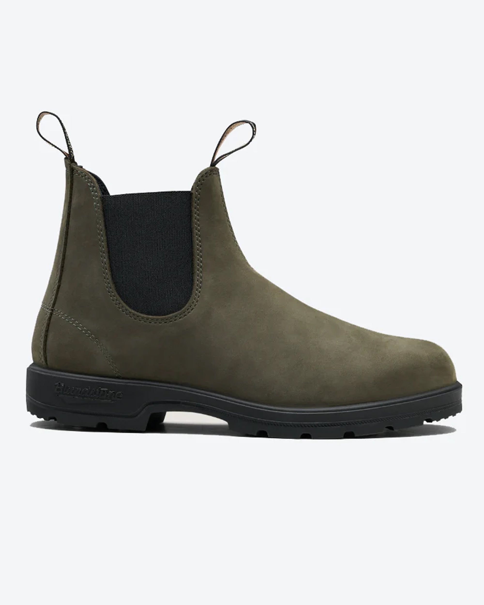 Blundstone 2442 Forest Nubuck Leather Chelsea Boots for Men & Women - Comfortable Slip-On Ankle Boots for Outdoor, Hiking & Casual Wear
