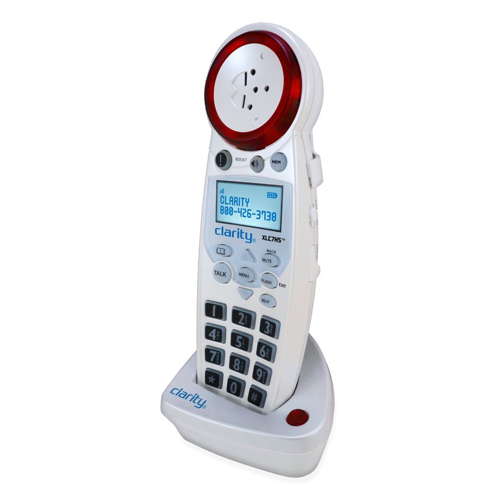 Clarity XLC7BT Amplified Bluetooth Phone Handset - Enhanced Call Clarity for Seniors & Hearing Impaired - Perfect for Home & Office Use