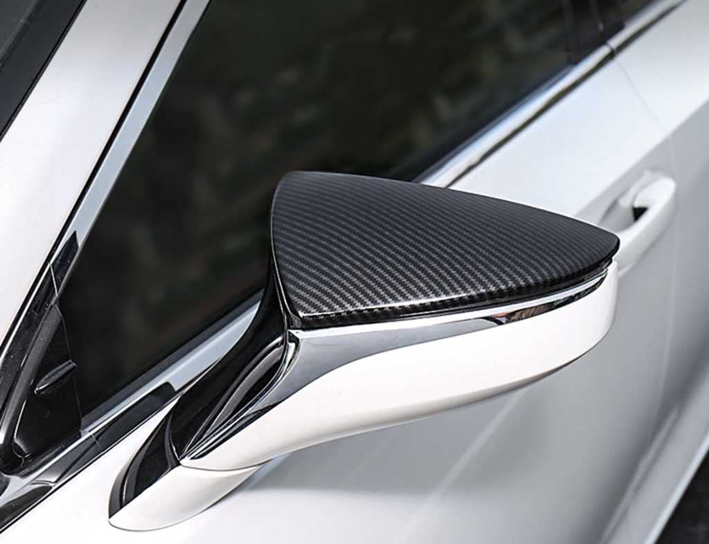 Premium Carbon Fiber Mirror Covers for Lexus IS 200t 250 300 300h 350 (2021-2022) - OEM Style Replacement Pair - Enhance Style & Protection for Daily Driving & Car Shows