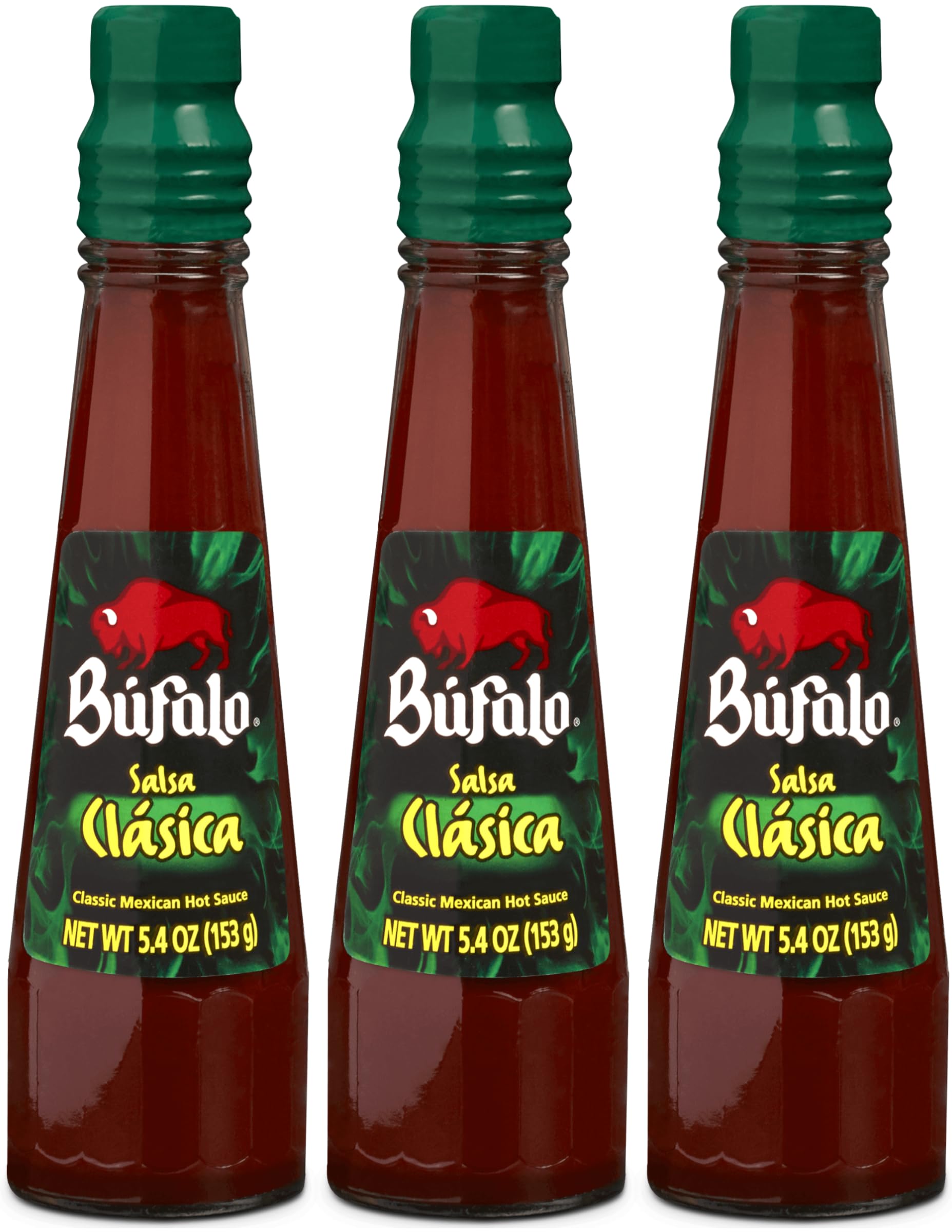 Authentic Mexican Buffalo Salsa Clasica Hot Sauce - 5.4 oz (Pack of 3) | Spicy Flavor for Tacos, Nachos & Mexican Dishes | Perfect for Home Cooking & Parties