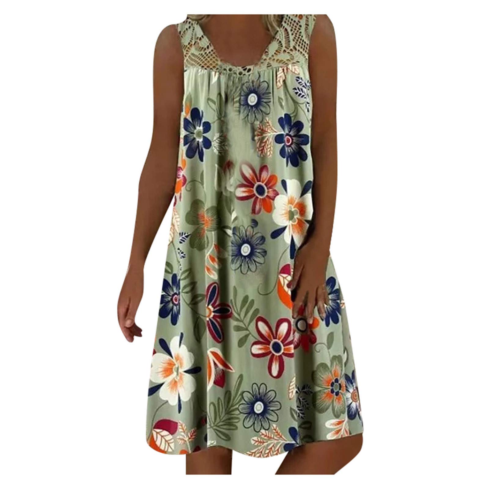Stylish Women's Casual Sleeveless Striped Sundress - Colorful Summer Dress for Beach, Vacation & Outdoor Activities