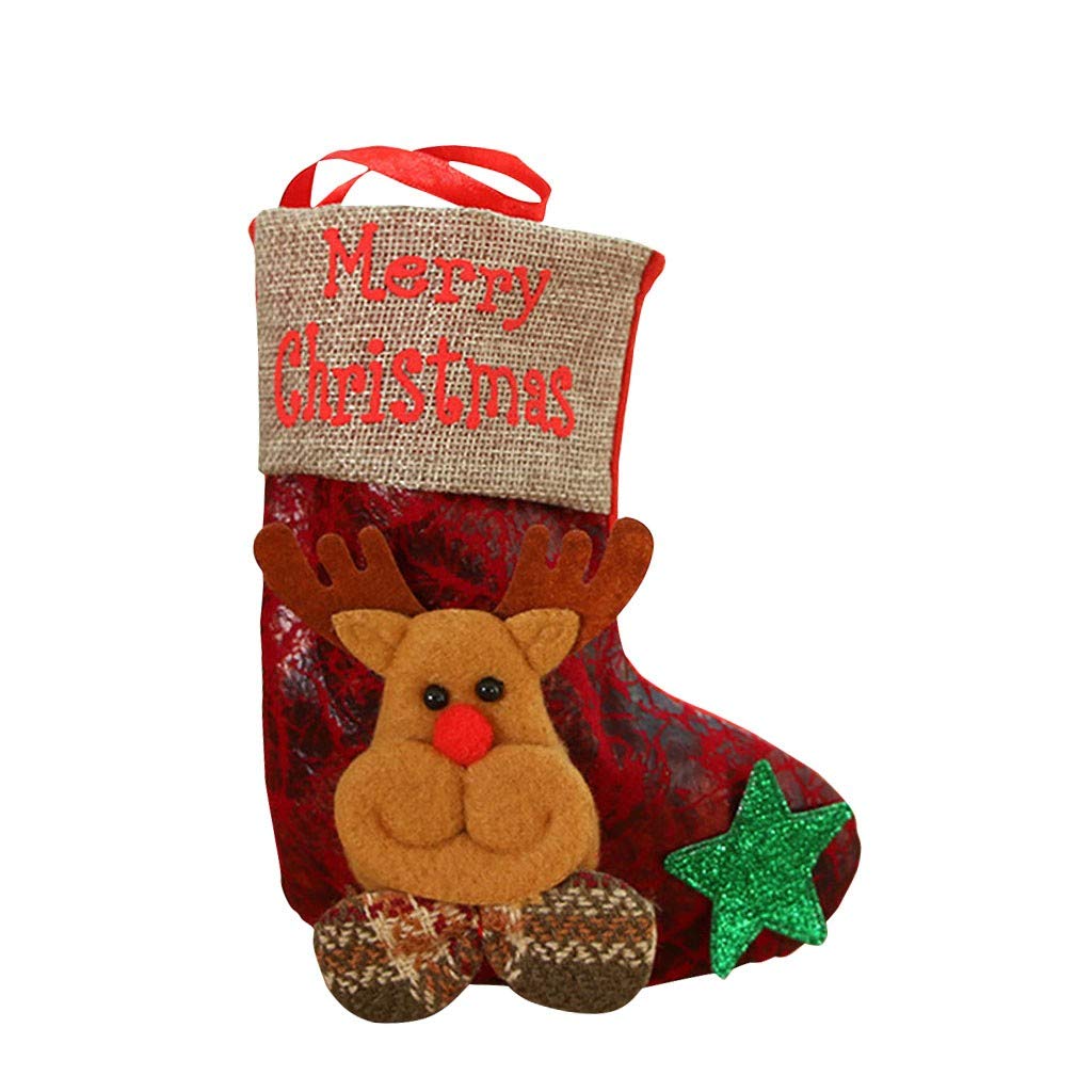 Festive Christmas Decorations - Santa Claus & Snowman Candy Beads Socks for Holiday Tree Decor | Perfect for Xmas Party, Home Decor & Gift Giving