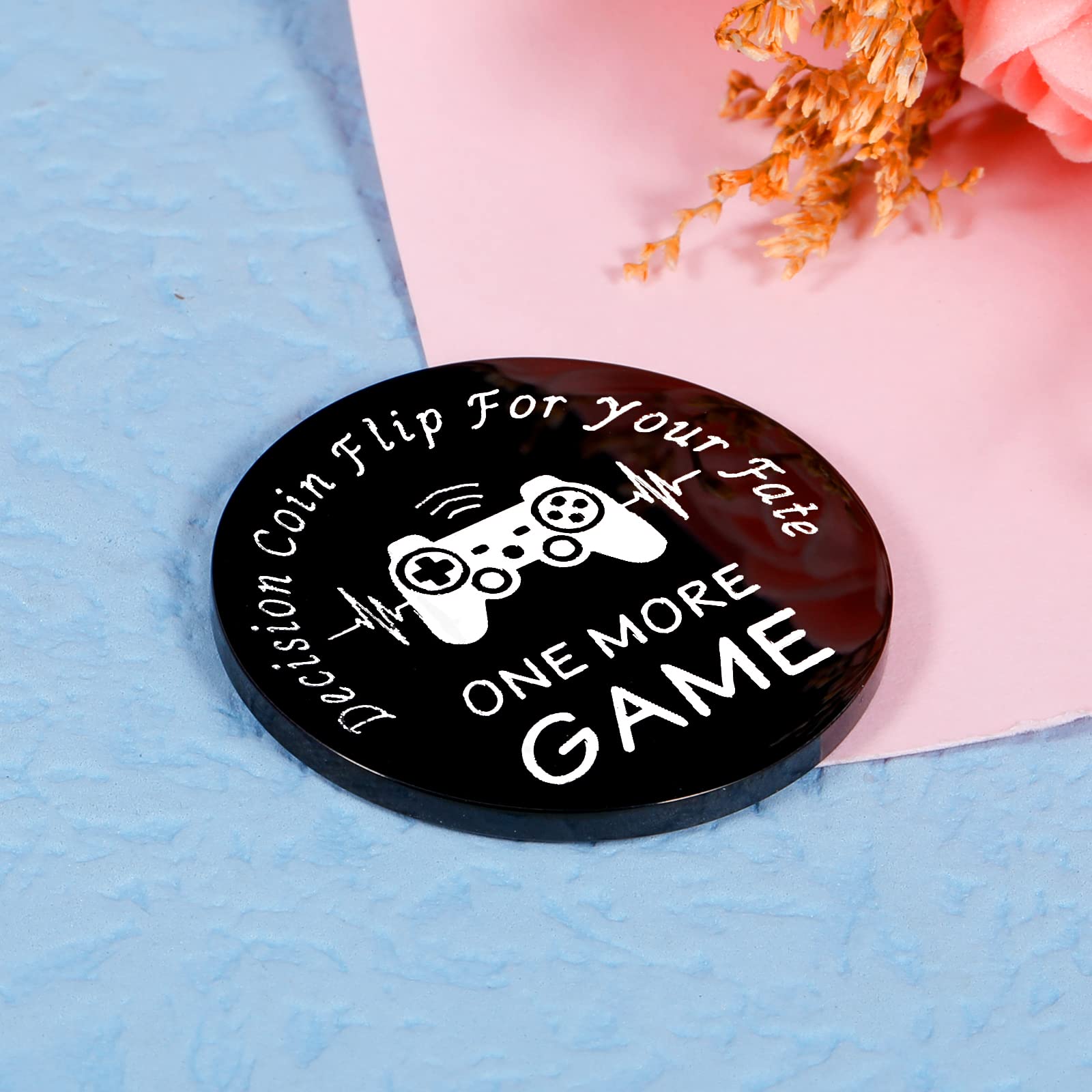 Funny Decision Maker Coin for Gamers - Perfect Gifts for Teens, Boys, Girls, Men & Women - Great for Christmas, Birthday, Valentine's Day - Ideal Gaming Accessory for Parties, White Elephant & Stocking Stuffers