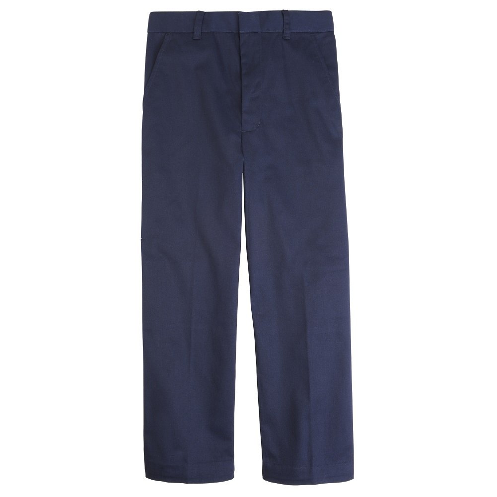 French Toast Boys' Adjustable Waist Flat Front Pants - School Uniform Pants for Kids (Black, Khaki, Navy) | Comfortable Dress Pants for School, Church & Special Occasions