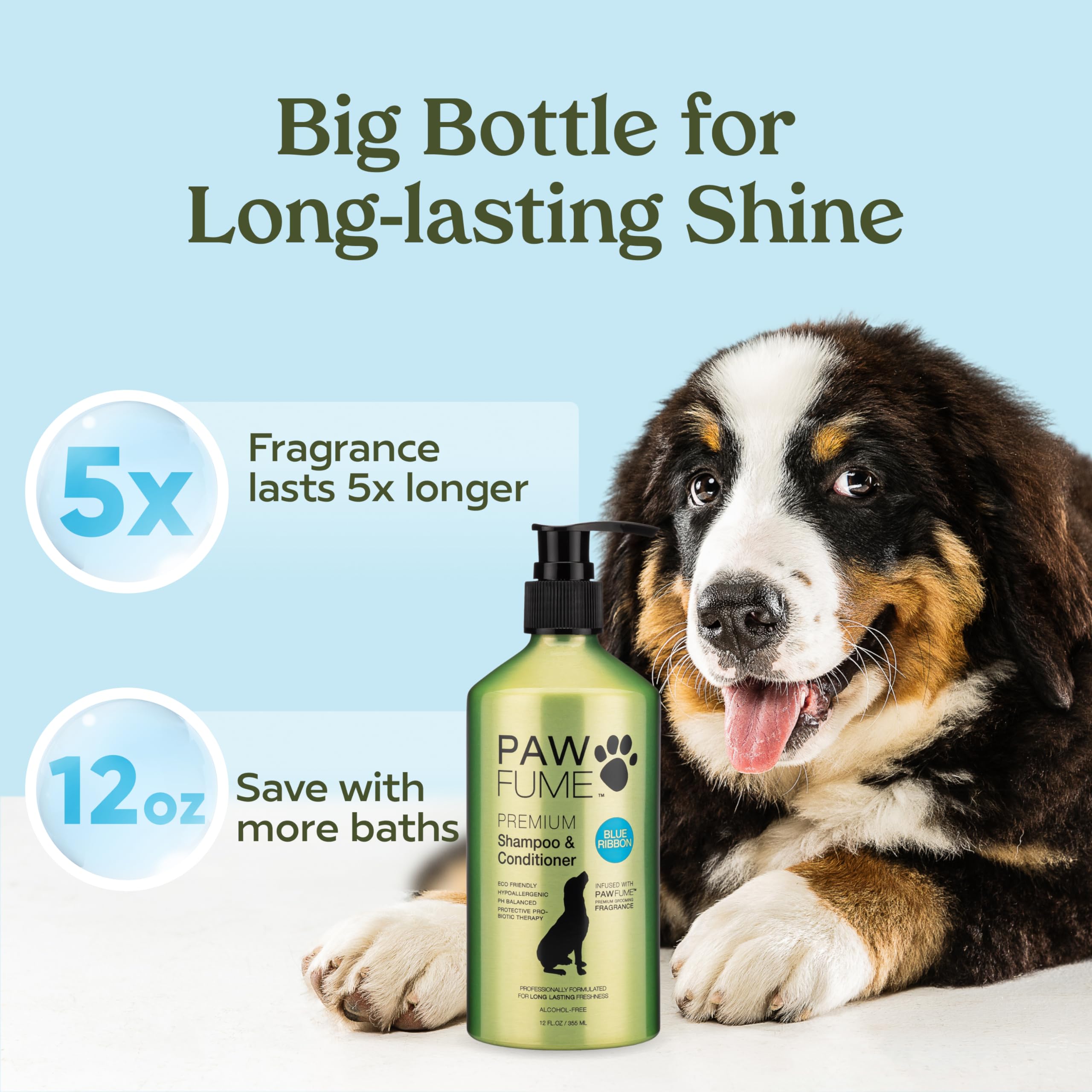 Premium PAWFUME Grooming Dog Spray for Show Dogs - Moisturizing Dog Shampoo & Conditioner Set with Blue Ribbon Formula - Professional Pet Grooming Kit for Dog Shows, Bath Time & Daily Coat Care