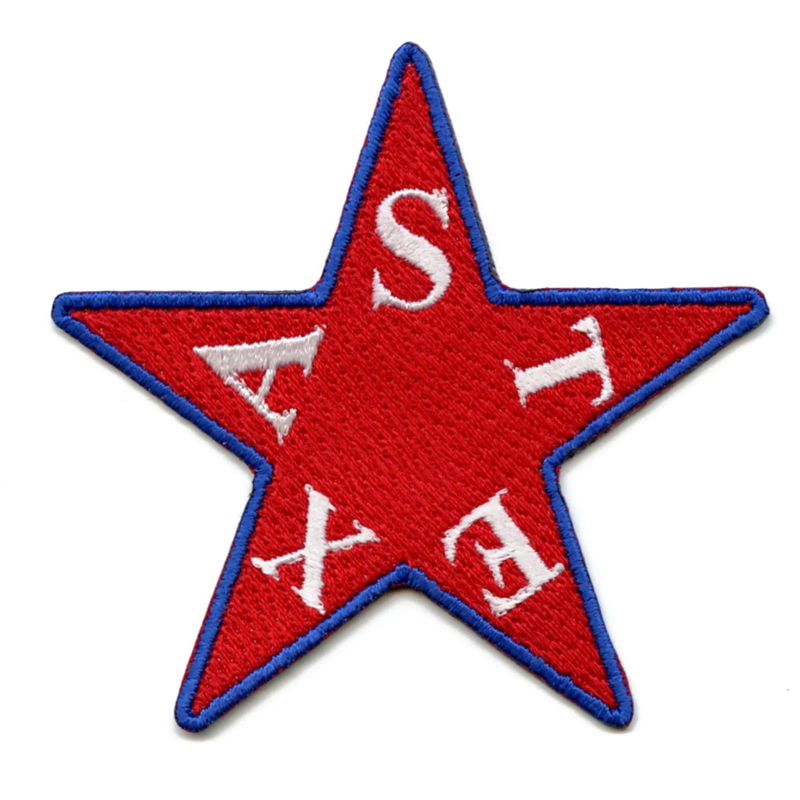 Texas Red White and Blue Star Embroidered Iron On Patch - Patriotic Emblem for Jackets, Hats, Bags & DIY Crafts - Perfect for 4th of July, Veterans Day & Americana Decor
