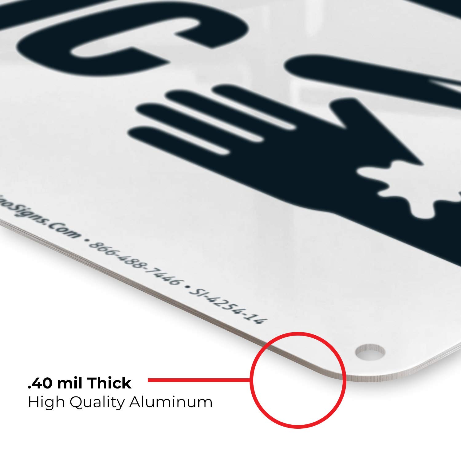 Danger Sign - OSHA Compliant, Rust-Free .040 Aluminum, 10x14 Inches (SI-4254) | Fade-Resistant for Indoor & Outdoor Use | Made in USA | Perfect for Construction Sites, Warehouses & Hazardous Areas