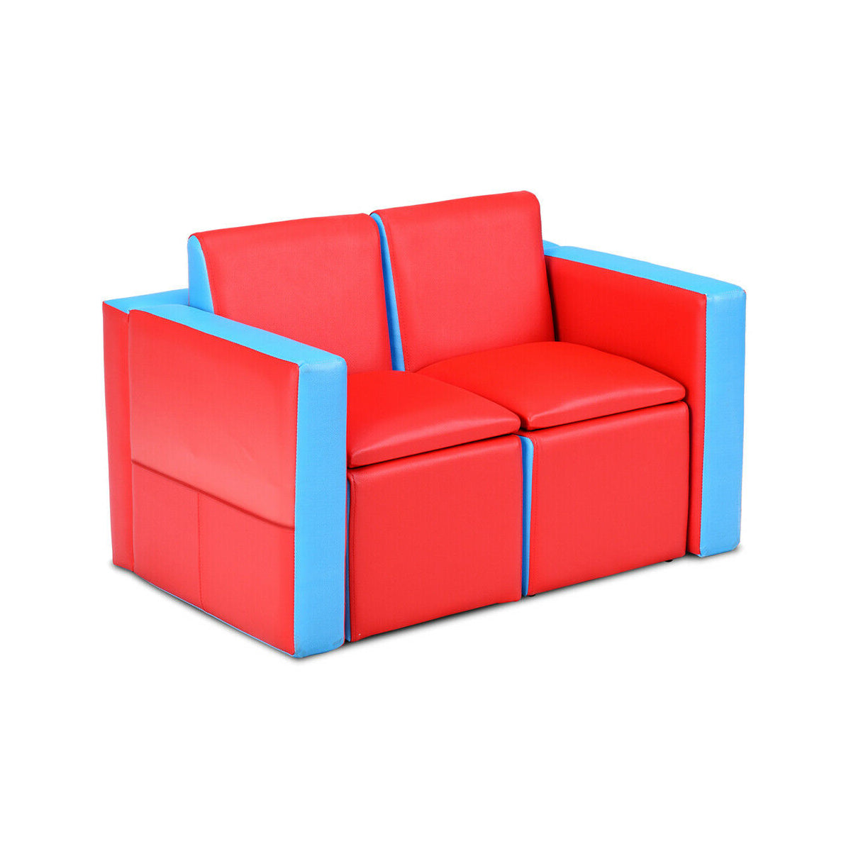 Multi-Functional Kids Sofa Table Chair Set - Convertible Toddler Furniture for Playroom, Bedroom & Nursery - Perfect for Reading, Drawing & Snack Time