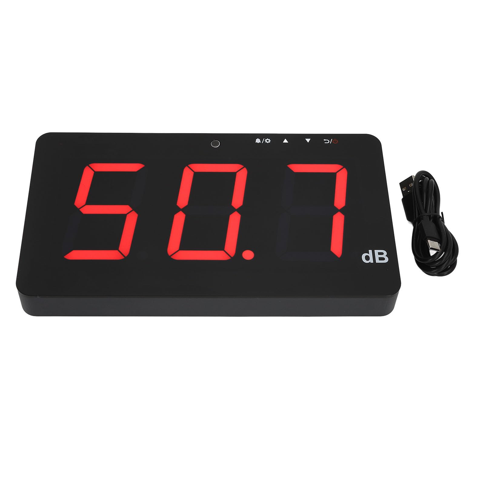 SW525D Digital Sound Level Meter - 30-130dB Wall Mounted Decibel Noise Tester with LCD Display for Home, Office, Factory & Classroom Noise Monitoring