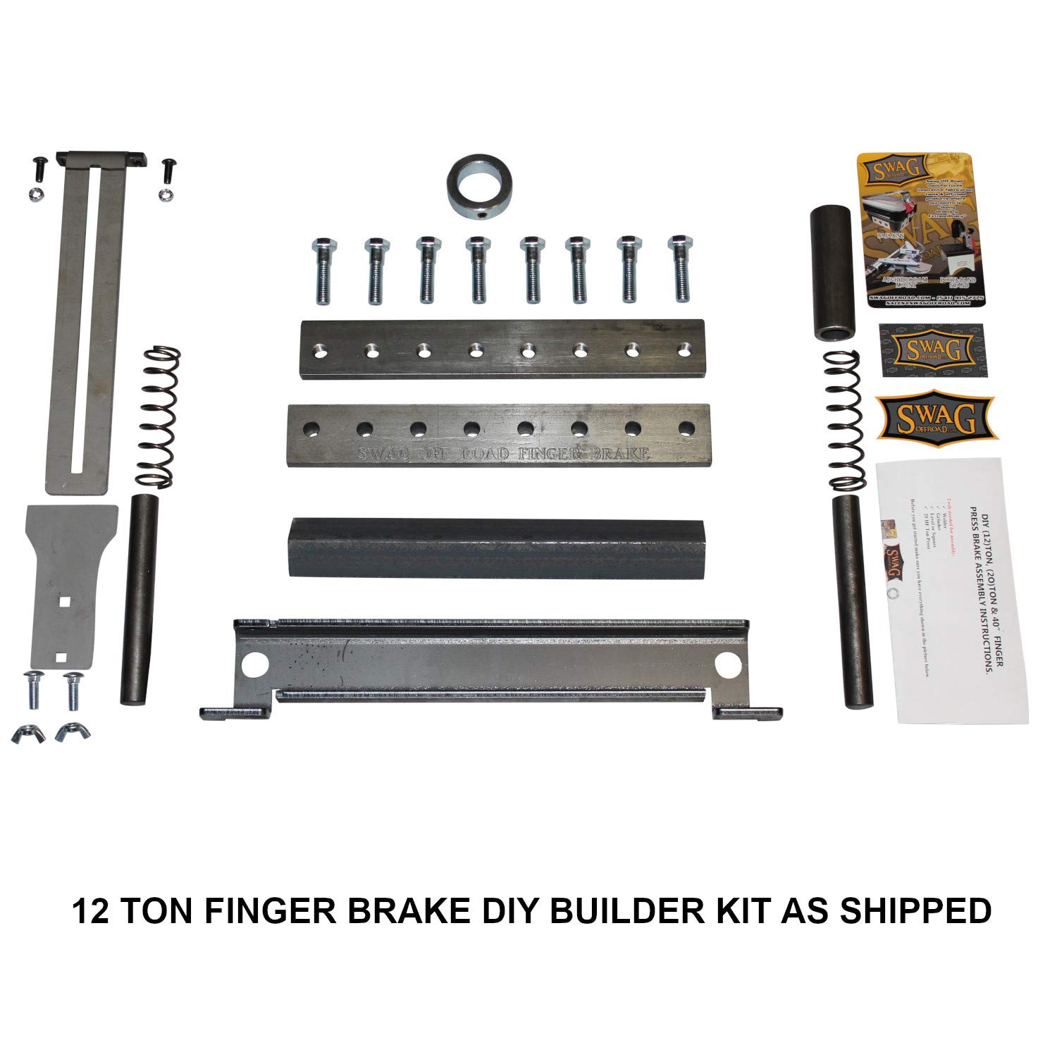 SWAG Off Road 12 Ton Finger Brake DIY Builder Kit - Heavy Duty Metal Bending Tool for Automotive Fabrication & Off-Road Vehicle Projects