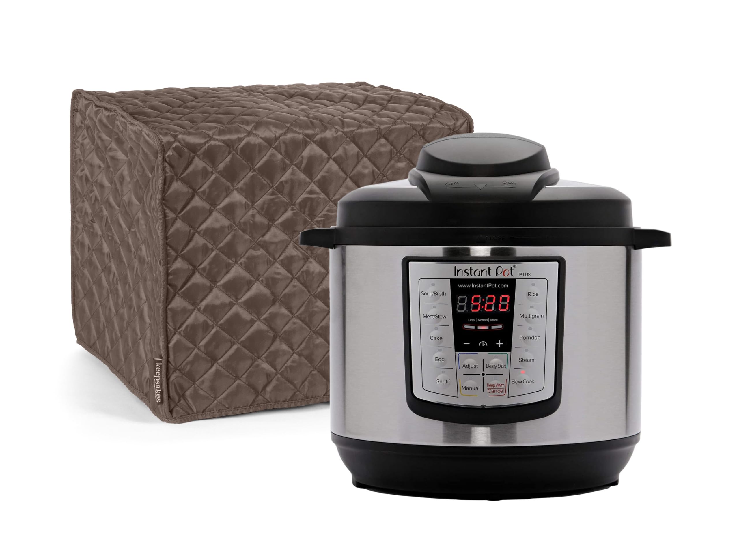 Pressure Cooker Cover - Dust Protection, Stain Resistant & Washable Appliance Cover for Kitchen - Bronze Color - Perfect for Instant Pot, Crockpot & Slow Cooker Protection While Not in Use