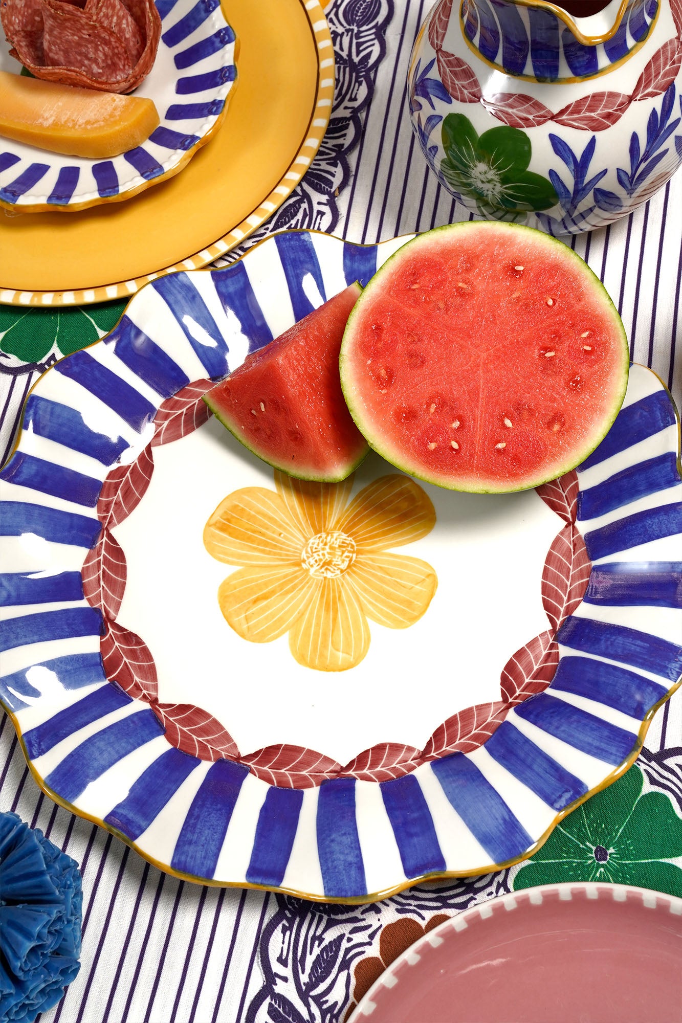 Elegant Etched Floral Centerpiece Plate - Perfect for Wedding, Party & Home Decor Table Setting