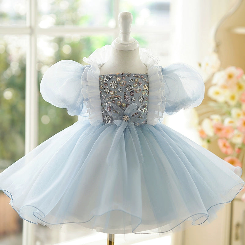 Adorable Baby Girl Puffy Beauty Pageant Dress for Toddlers - Princess Birthday Party Gown | Perfect for Pageants, Photoshoots & Special Occasions