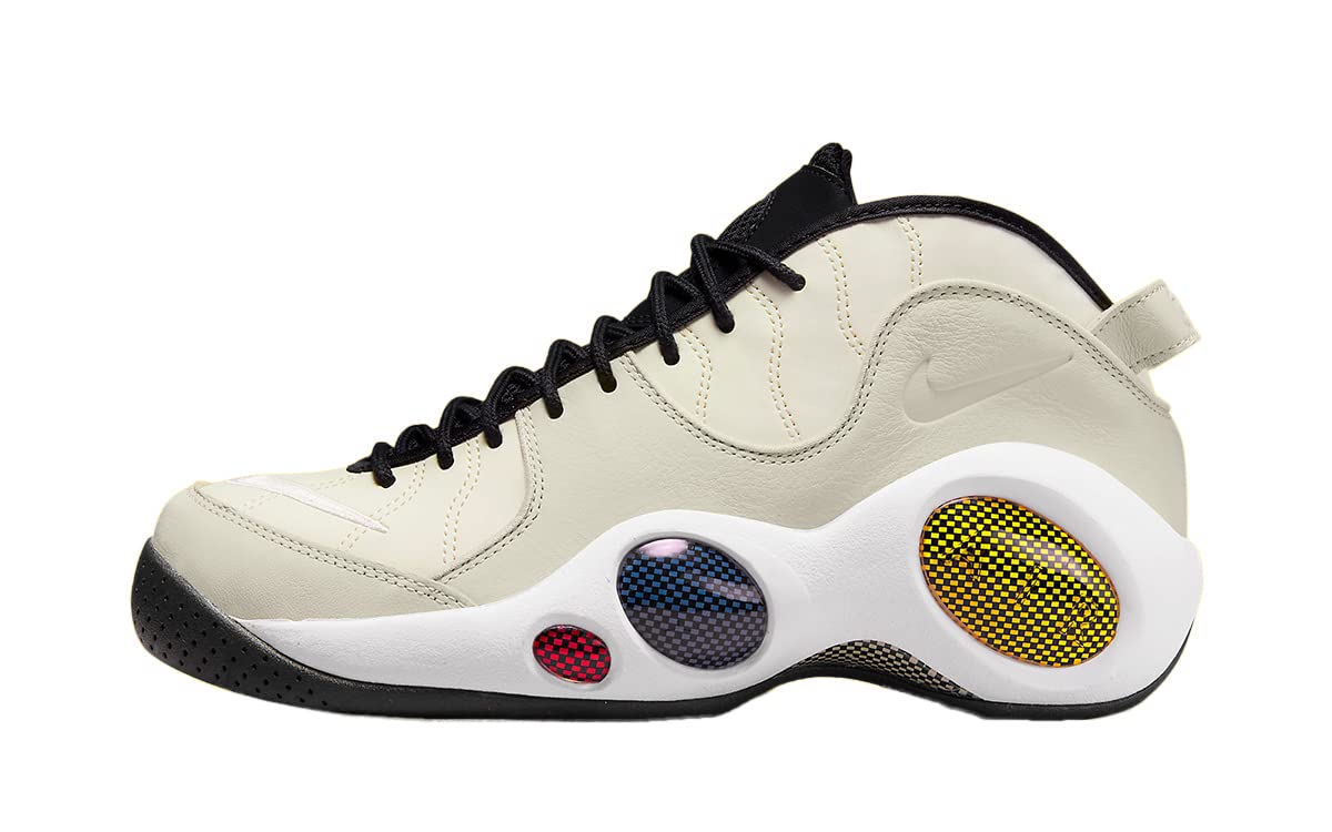 Nike Men's Air Zoom Flight 95 Basketball Shoes - Light Orewood Brown/Blue Cobalt - Size 10.5 | Retro Sneakers for Casual Wear, Street Style & Court Performance