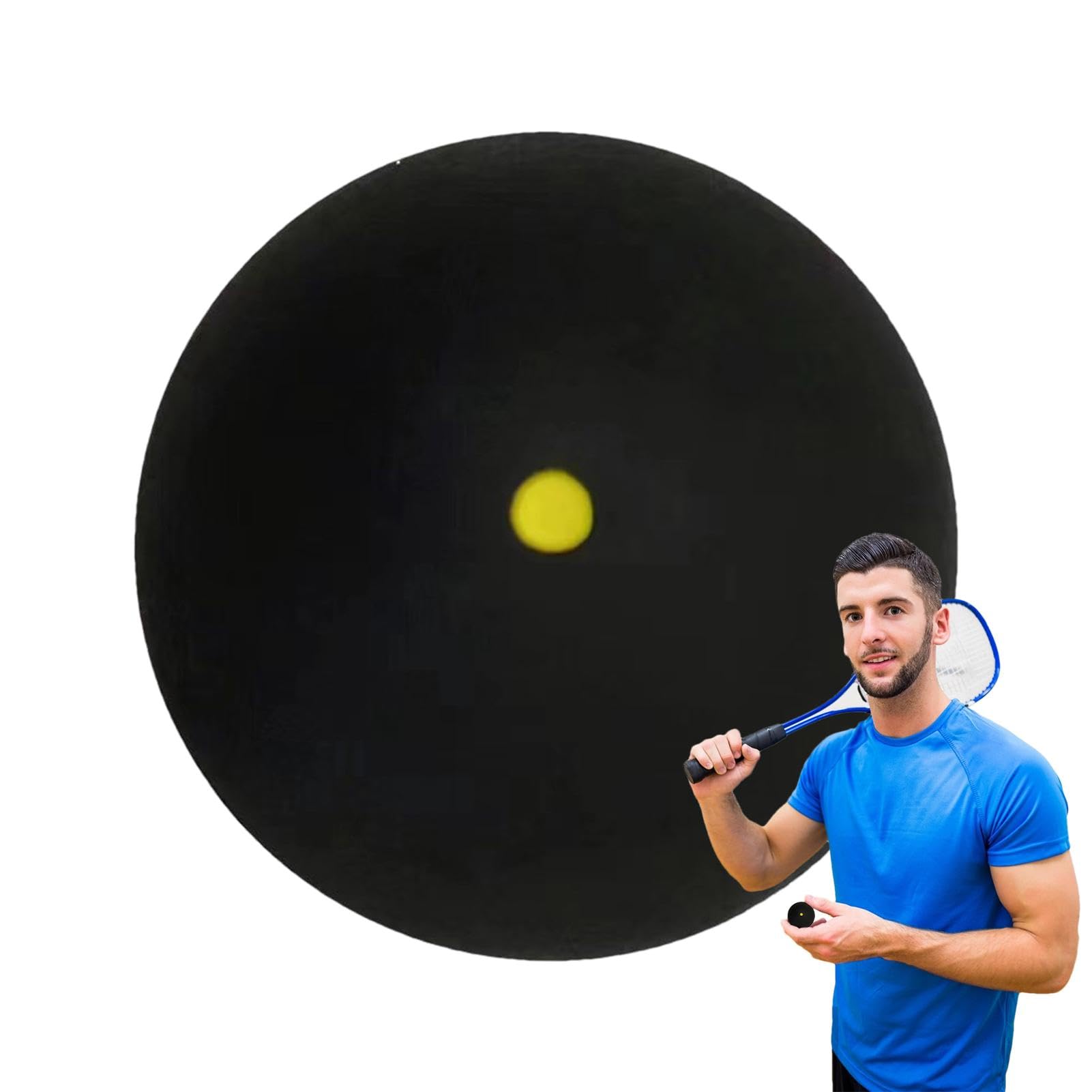 Premium Rubber Squash Balls - Professional Portable Squash Equipment & Racket Balls | Soft Rubber Racquetball Balls with Single Yellow Dot for Easy Control & Stable Bounce | Ideal for Training, Tournaments & Recreational Play for All Skill Levels