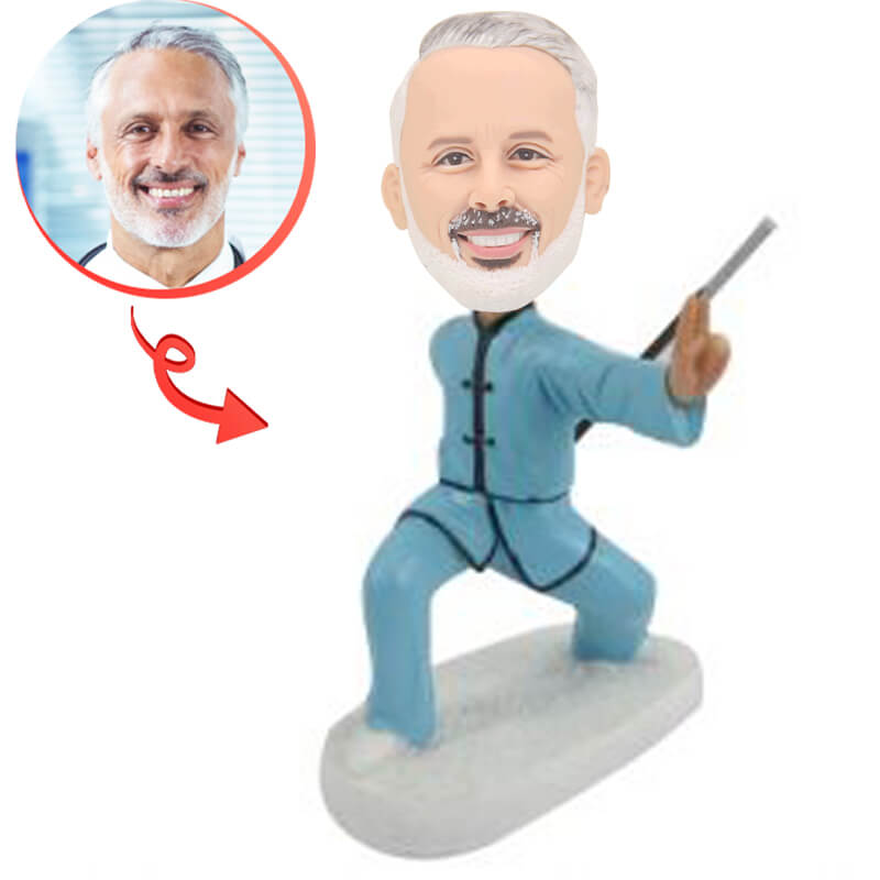Custom Kung Fu Bobblehead - Personalized Martial Arts Figurine - Perfect for Gifts, Office Decor, and Martial Arts Enthusiasts