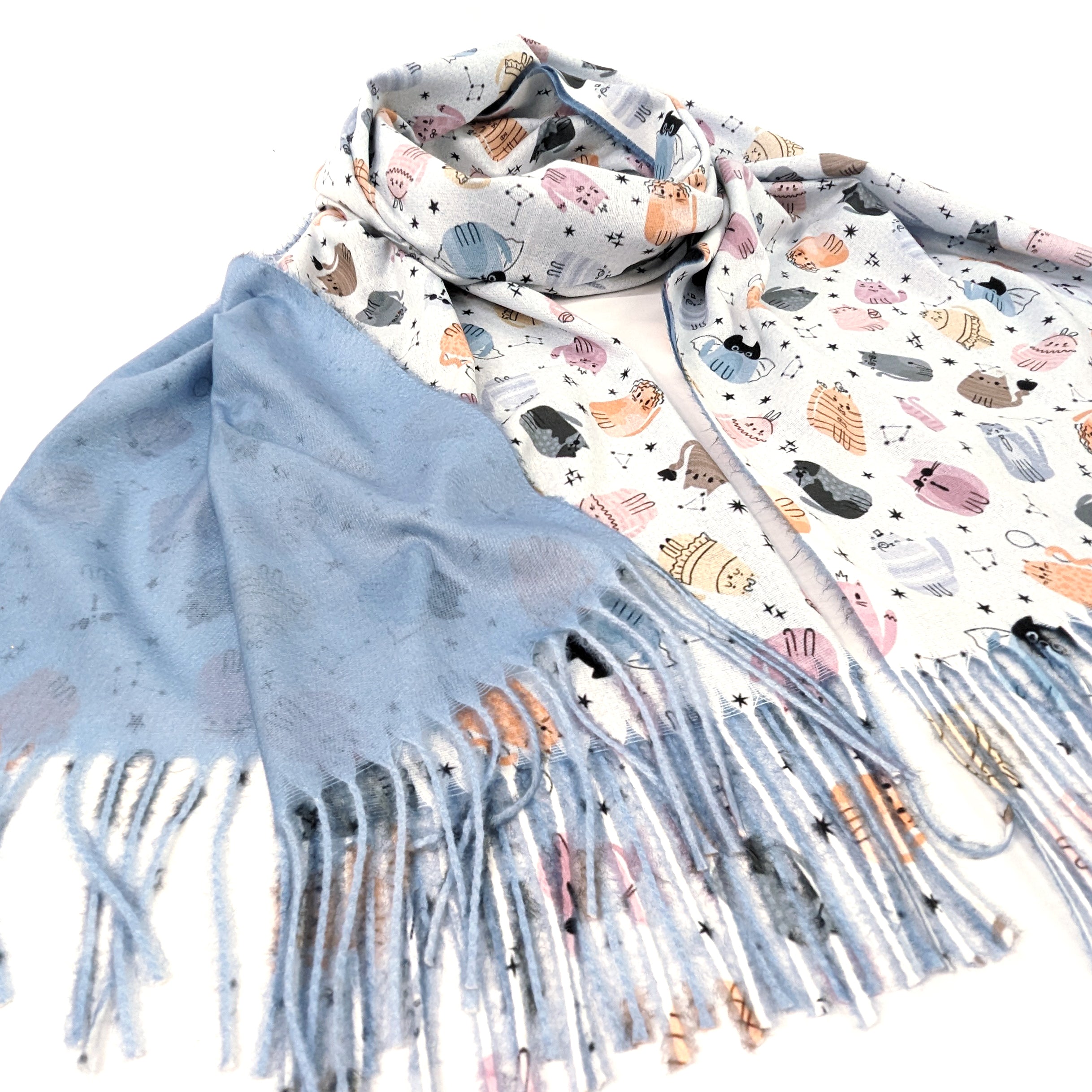Creative Cat Pashmina Style Scarf (70x180cm) - Soft & Stylish Winter Fashion Accessory for Women - Perfect for Cold Weather, Office Wear & Gift Giving