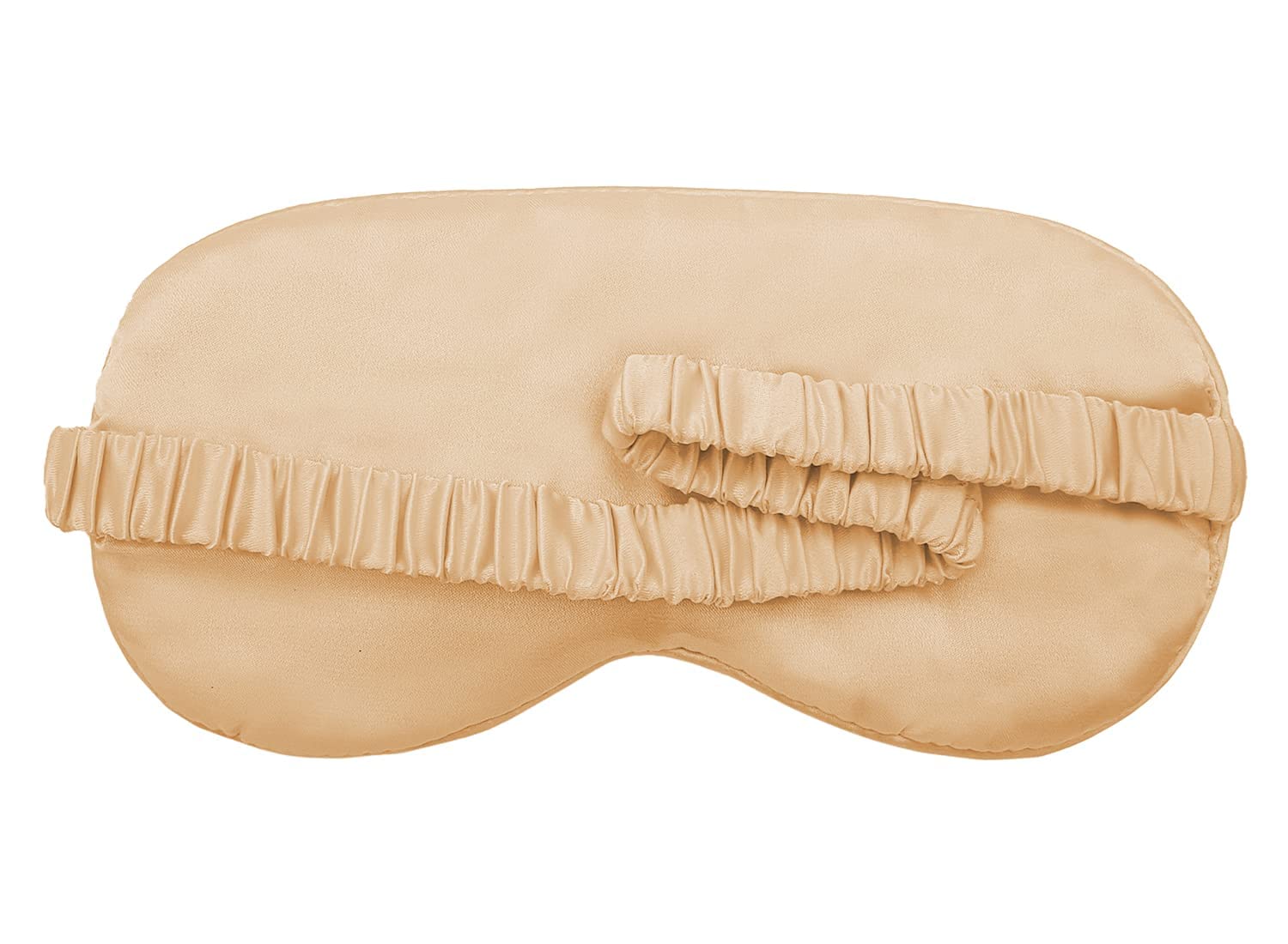 Jenna™ Silk Sleep Eye Mask for Women & Men - Soft Comfortable Eye Cover for Insomnia Relief, Meditation, Travel & Dark Circle Treatment - Light Blocking Eye Shade for Better Sleep & Relaxation (Apricot)