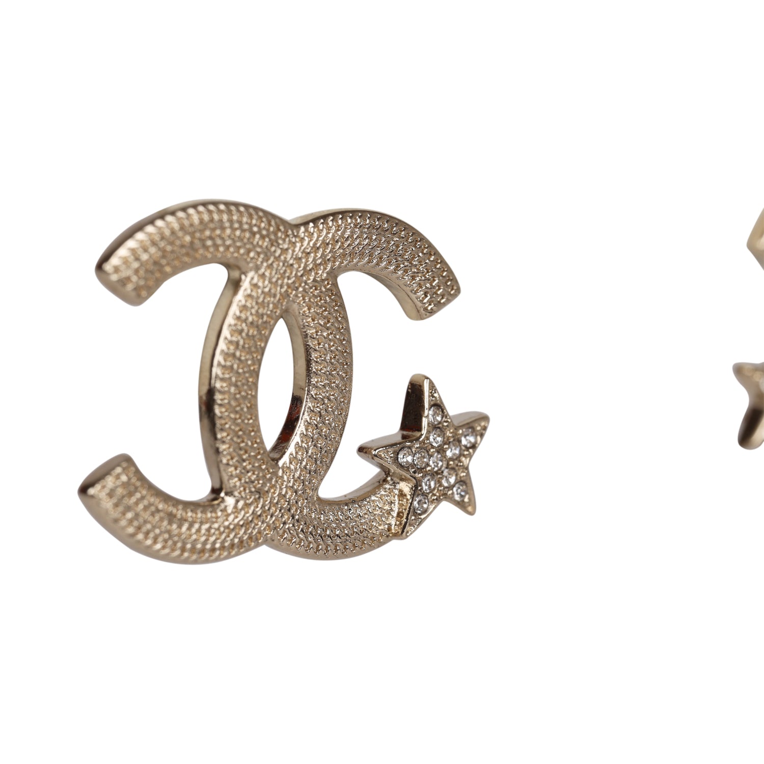 Chanel Gold and Crystal CC Star Stud Earrings - Luxury Fashion Jewelry for Women, Elegant Gift for Birthday, Anniversary & Special Occasions