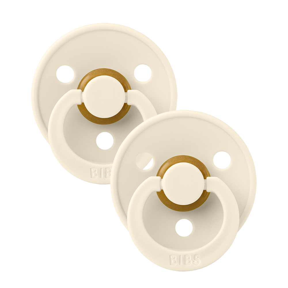 Natural Rubber Latex Pacifier - 2 Pack, Ivory | BPA-Free, Hypoallergenic Baby Soother for Newborns & Infants | Perfect for Daycare, Travel & Sleep Comfort