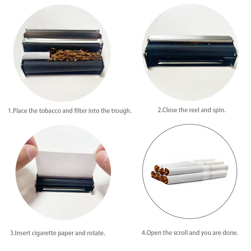110MM Metal Cigarette Rolling Machine - Premium Blunt Roller & Cigarette Maker for Perfect Rolls | Ideal for DIY Tobacco, Herbs & Smoking Enthusiasts