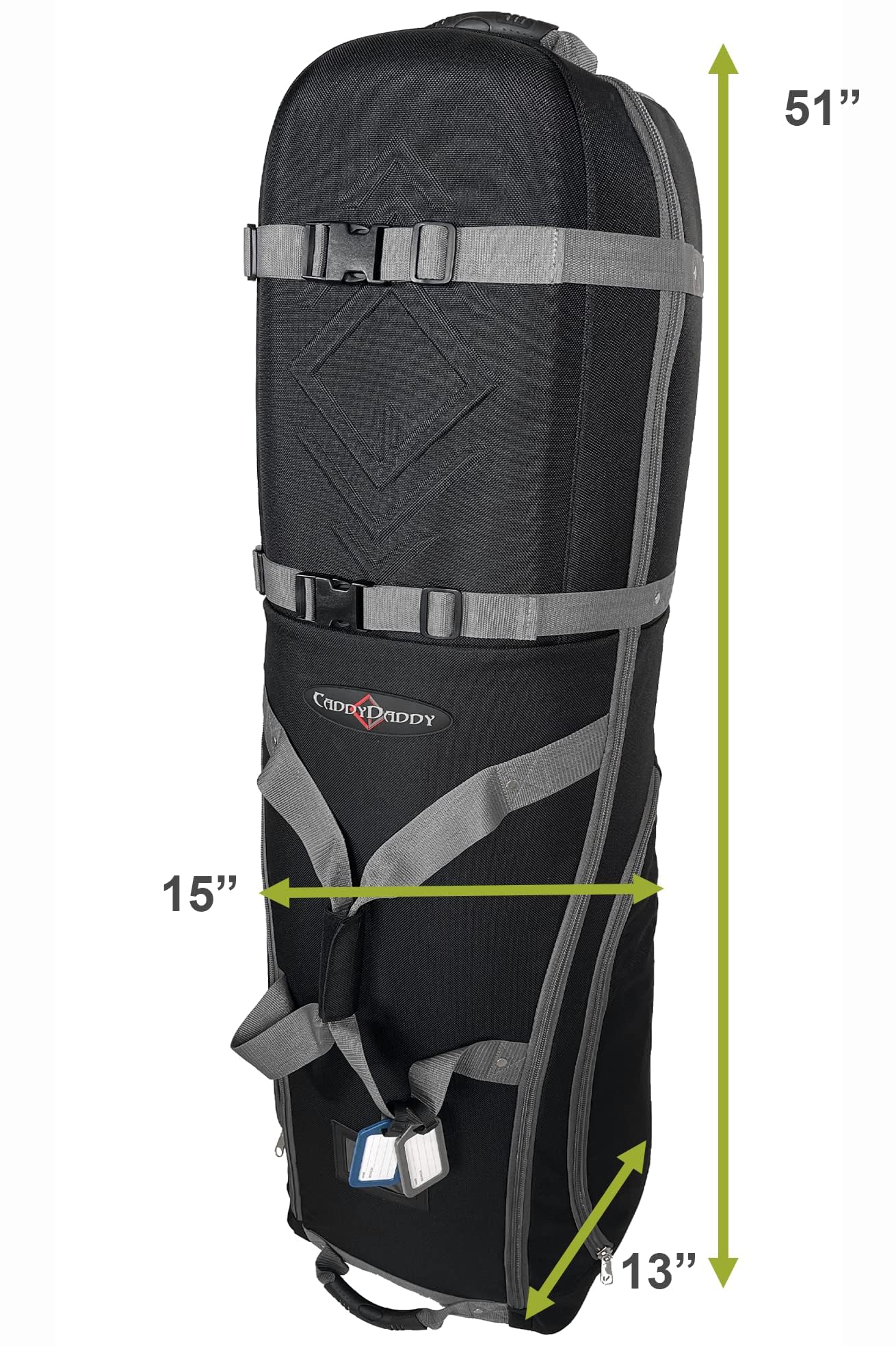 **CaddyDaddy Defender Golf Travel Bag – Soft-Sided Club Cover with EVA Foam Padding, Wheels & Lockable Zippers – Airline-Approved for Safe Club Transport – Perfect for Golf Trips & Air Travel – 1-Year Replacement Warranty**