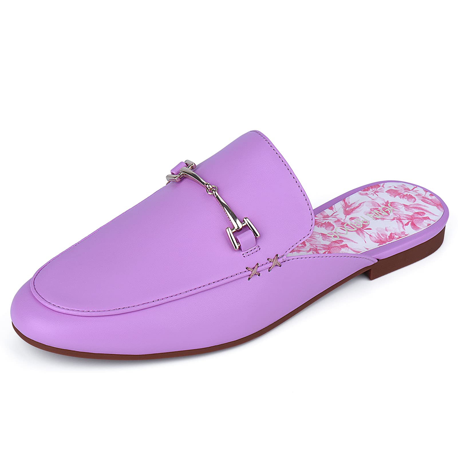 **JENN ARDOR Women's Pointed Toe Mules Slip On Loafers - Backless Low Heel Flats for Work & Casual Wear - Comfortable Slip-On Slippers for Office, Home & Outings**