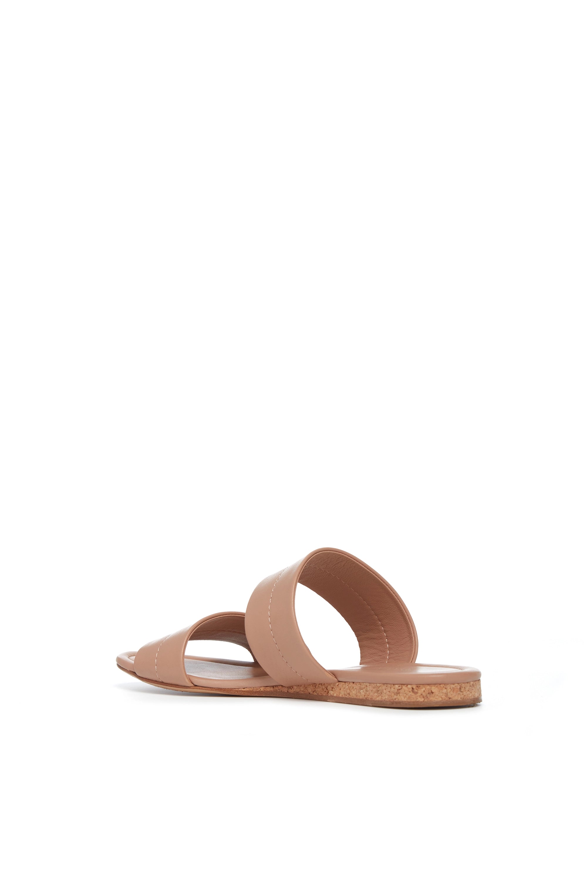 Lora Flat Sandal Women's Leather Slides - Dark Camel Nappa Leather Comfortable Summer Sandals for Beach, Vacation & Casual Wear