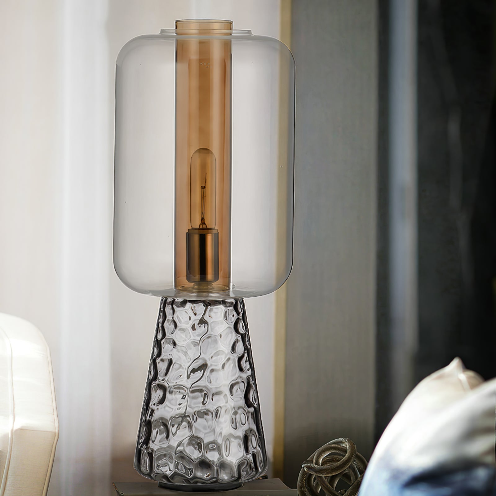 Modern LED Table Lamp with Touch Control - Adjustable Brightness for Bedroom, Living Room, and Office (Black) | Perfect for Reading, Working, and Creating Ambience