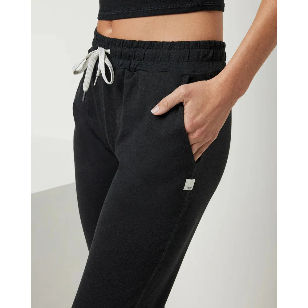 Vuori Women's Performance Jogger Pants - Black Heather - High Waisted Athletic Lounge Pants for Running, Yoga & Everyday Wear