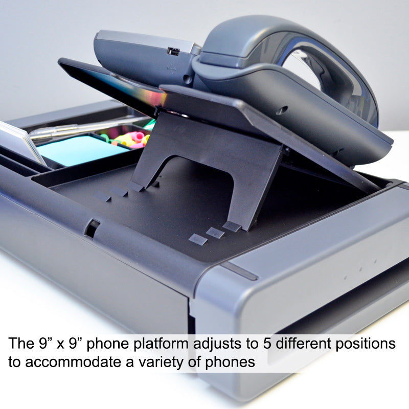 Premium Phone Stand Holder with Wireless Charger - Adjustable & Sturdy Design for iPhone, Samsung, Android - Perfect for Home, Office, and Travel Use