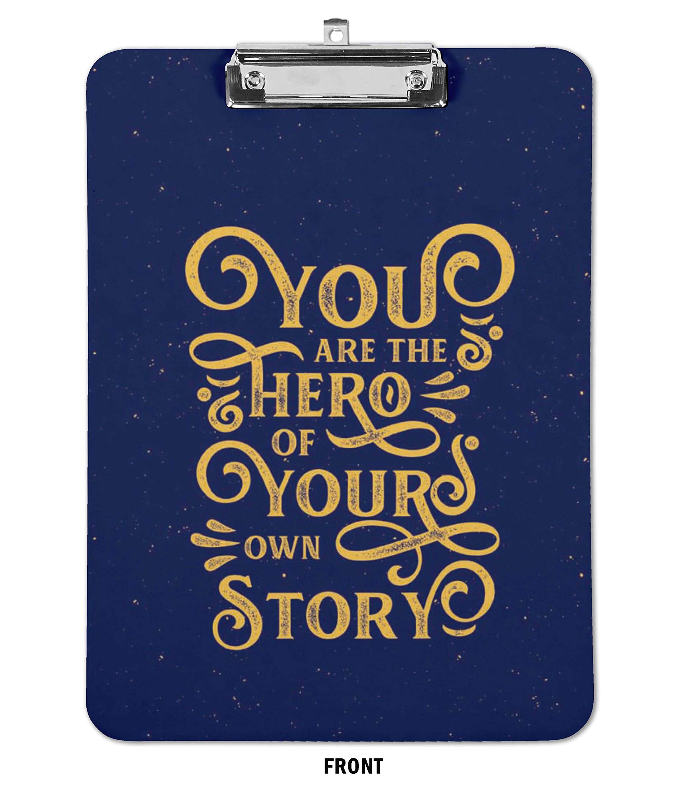 Double Sided Dry Erase Clipboard 9x15 - Letter Size with Free Marker & Duster for Office & School