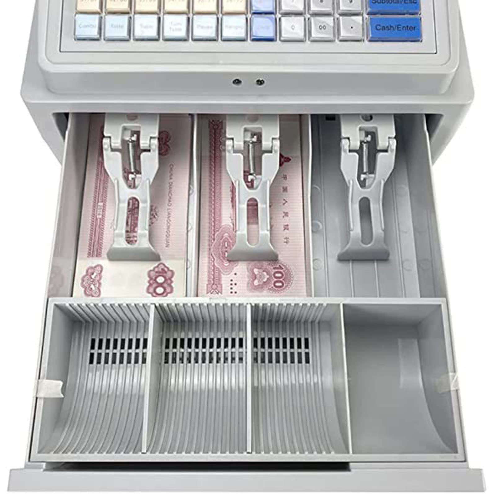 Electronic Cash Register with Receipt Printer & Cash Drawer - 81-Key POS System with Member Management for Retail Stores, Supermarkets & Convenience Shops - Perfect for Checkout Counters & Small Business Transactions