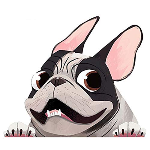 EARLFAMILY 5.1'' French Bulldog Car Sticker - Waterproof Vinyl Decal for Cars, Laptops & Windows | Cute Cartoon Pet Dog Accessories for Animal Lovers