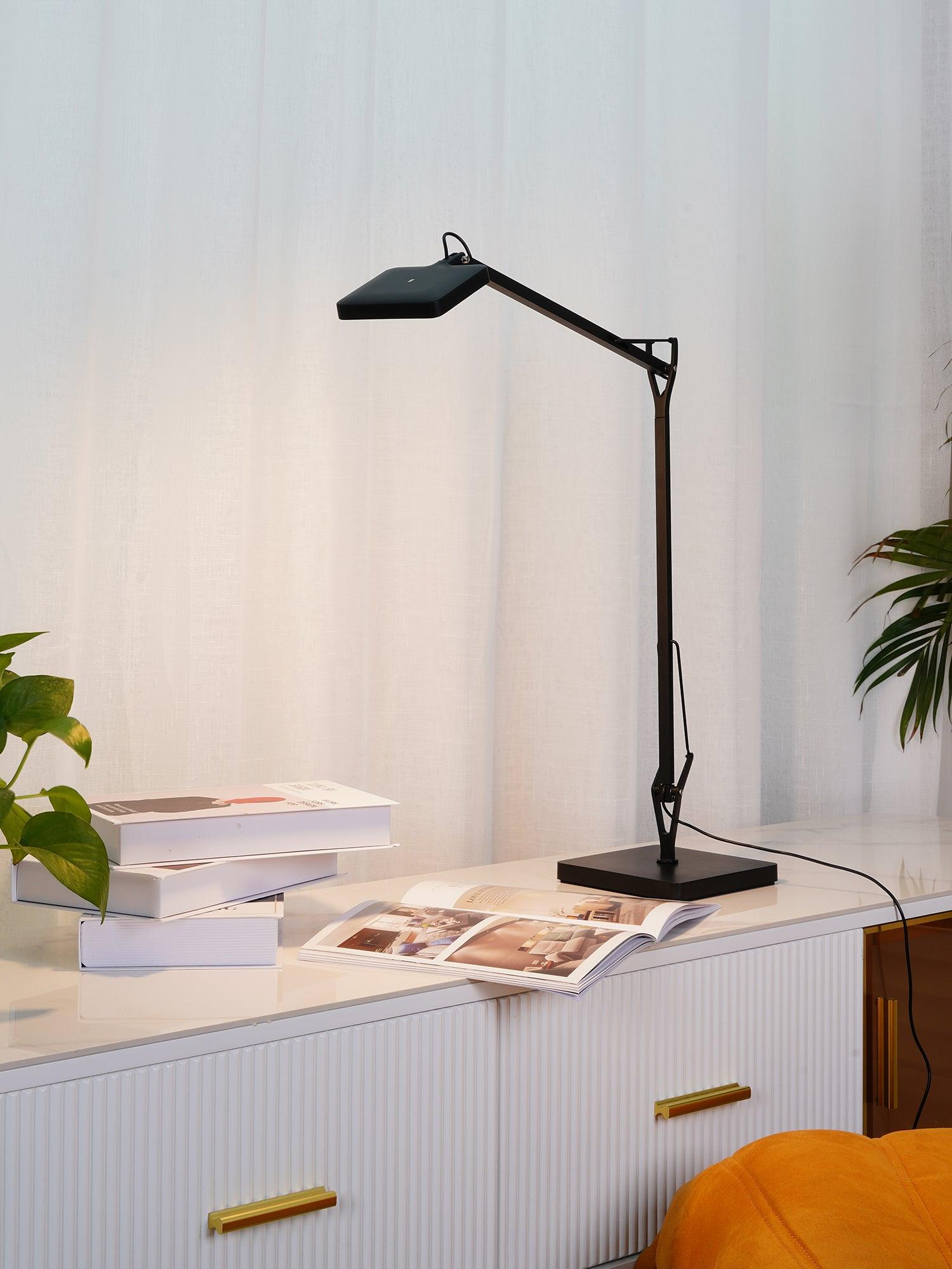 Kelvin Edge Table Lamp - Modern LED Desk Light for Home Office, Bedroom & Study | Adjustable Brightness & Eye-Caring Design