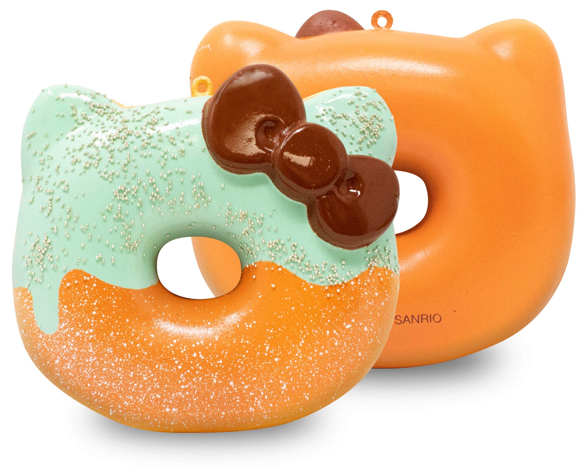 Hello Kitty Glazed Donut Slow Rising Squishy Toy Keychain - Kawaii Stress Relief Ball for Kids, Girls & Adults | Birthday Party Favors, Gift Ideas & Anxiety Relief - Mint Green