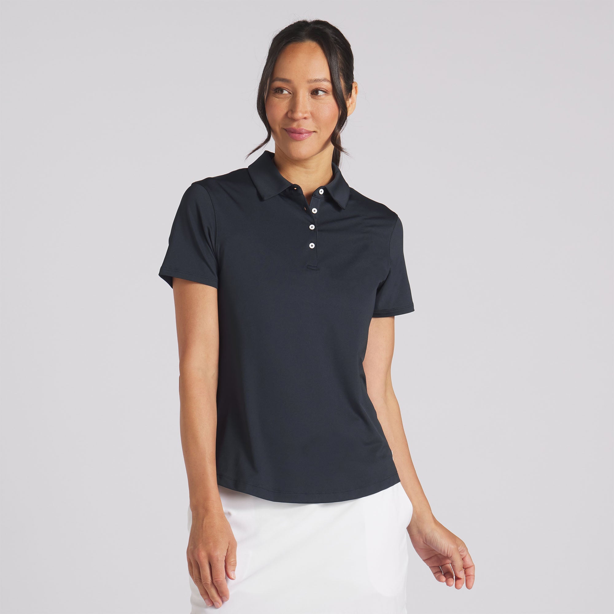 Women's MATTR Solid Golf Polo Shirt - Breathable Moisture-Wicking Performance Top for Golf, Tennis & Casual Wear | UV Protection & Comfort Fit