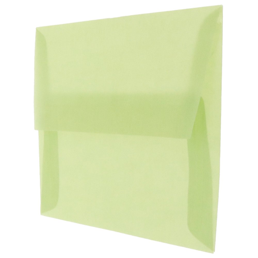 JAM PAPER A10 Translucent Vellum Invitation Envelopes 6x9.5 Inch - Leaf Green - Pack of 250 - Perfect for Wedding Invitations, Greeting Cards & Business Correspondence