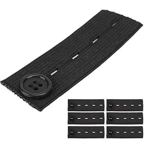 Men's Waistband Extender Button for Pants & Jeans - Adjustable Black Button Extender for Comfortable Fit | Perfect for Travel, Office & Casual Wear