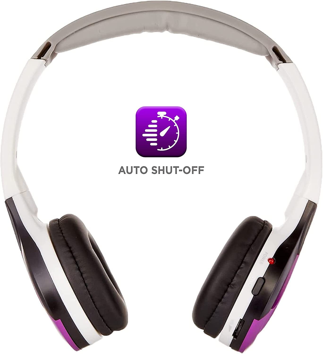 XO Vision IR630PR Universal IR Wireless Foldable Bluetooth Headphones - Purple Lightweight Portable Headset for iPhone, Android, Car & Kids | Perfect for Travel, Gaming & Car Entertainment Systems