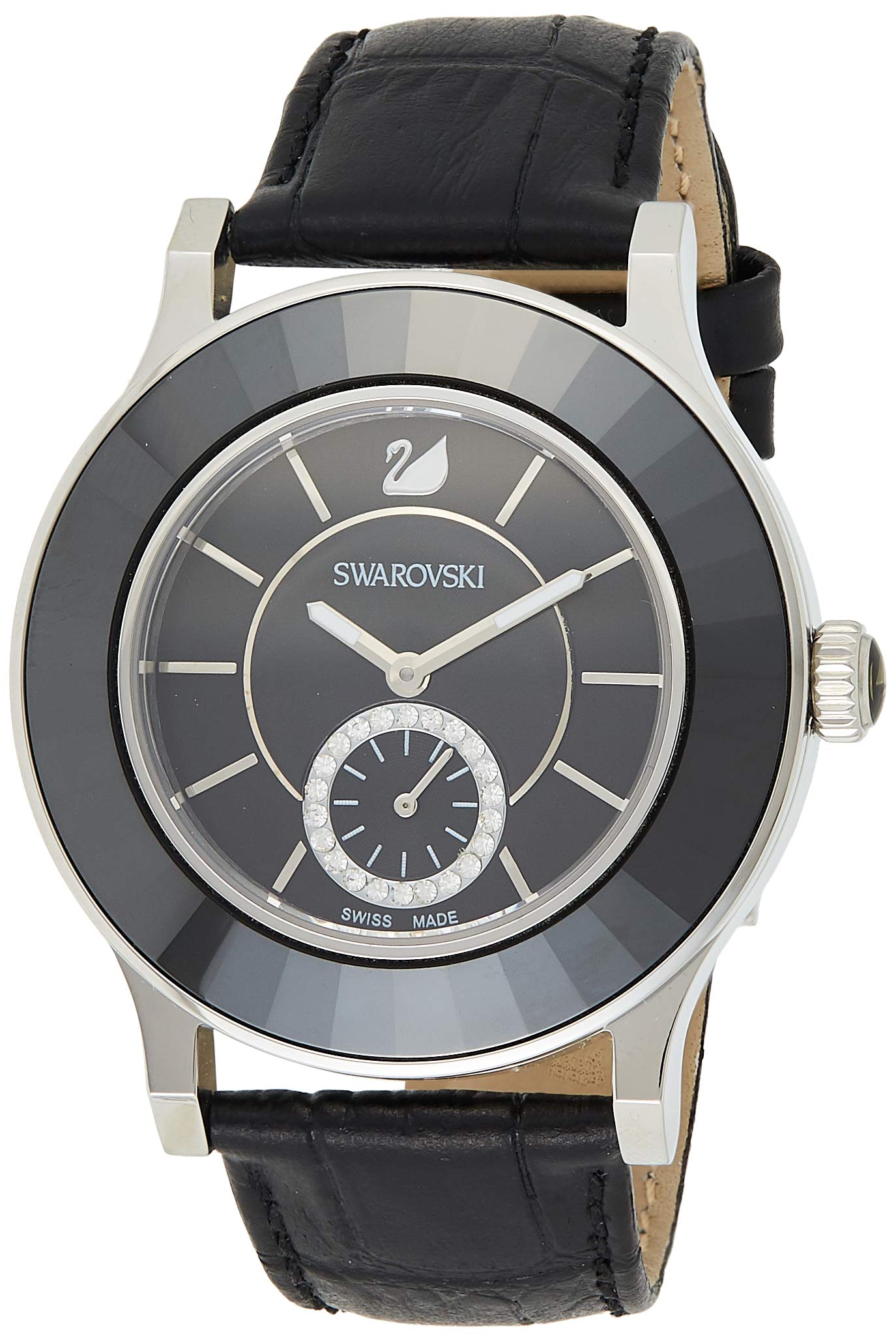 Swarovski Octea Classica Black Ladies Watch 1181759 - Elegant Crystal Watch for Women, Water Resistant, Stainless Steel Band | Perfect for Office, Party & Special Occasions