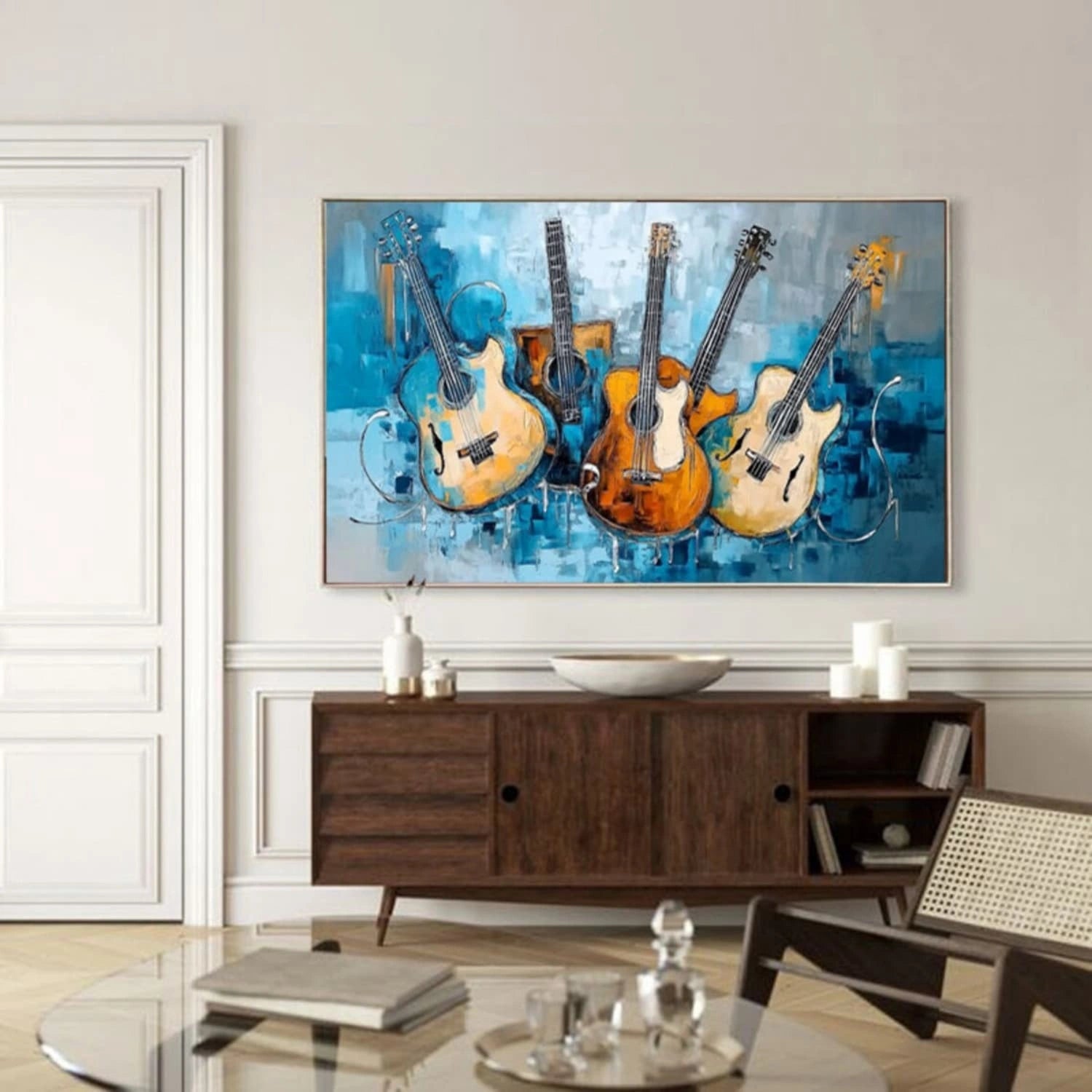 Abstract Painting #AB 311 - Modern Wall Art for Living Room, Bedroom & Office Decor - Handmade Canvas Artwork for Home & Office Interior Design