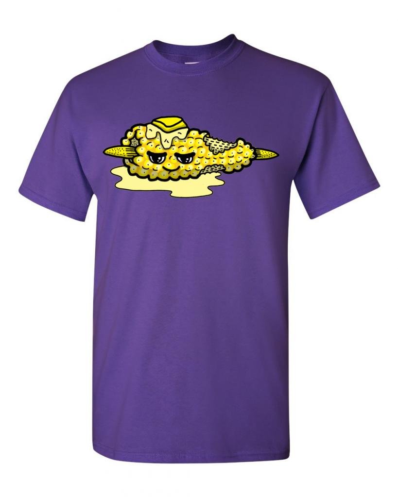 Funny Corn On The Cob Adult T-Shirt - Cute Food Graphic Tee for Men & Women - Perfect for BBQ Parties & Summer Outfits