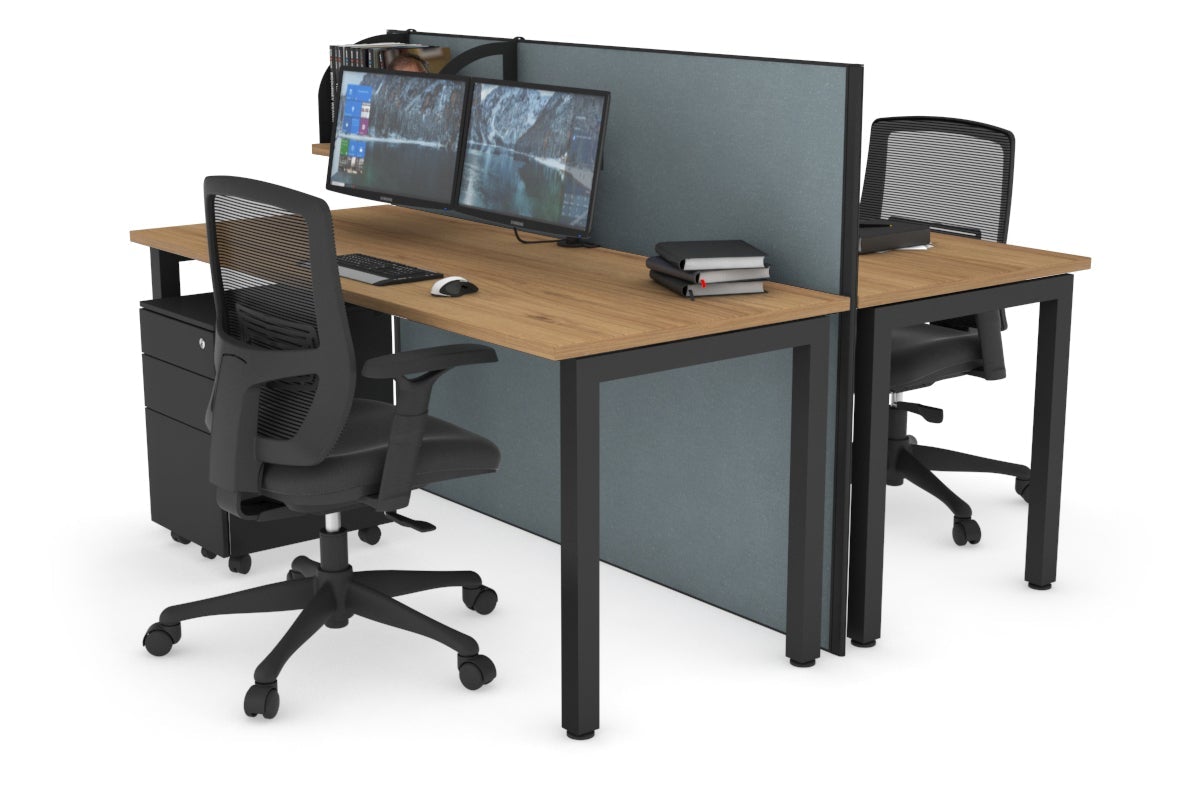 Horizon Quadro 2-Person Office Workstation Bench with Square Legs - 47.2