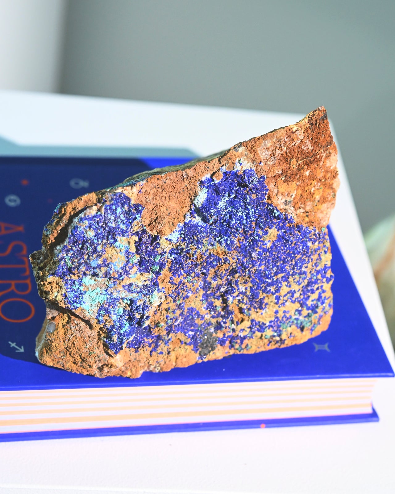 Natural Azurite Crystal Cluster - 3lbs Raw Azurite Specimen for Mineral Collectors & Healing | Perfect for Home Decor, Meditation & Energy Work